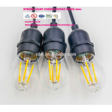 Luz de cuerda SL-18 E26 E 27 S 14 con cable de alimentación y enchufe certificados UL BOMBILLAS LED